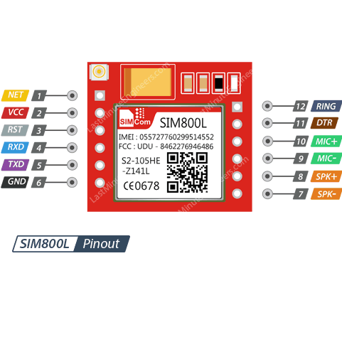 معرفی پایه های ماژول راه انداز GSM چهار باند SIM800L