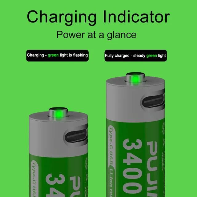 نشانگر وضعیت شارژ باتری قلمی قابل شارژ