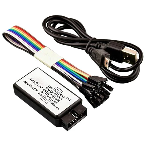 لاجیک آنالایزر 8 کاناله 24 مگاهرتز USB با امپدانس ورودی 100 کیلو اهم
