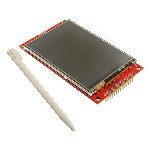 ماژول نمایشگر TFT تمام رنگ 3.5 اینچ دارای ارتباط SPI به همراه قلم