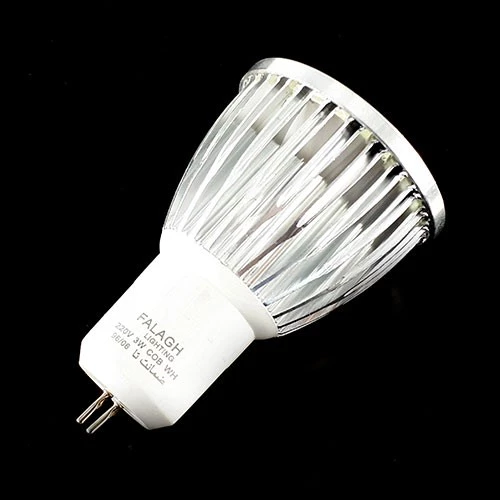 لامپ ال ای دی طرح هالوژن 220 ولت کاسه ای 3 وات سفید مهتابی بدنه آلومینیومی